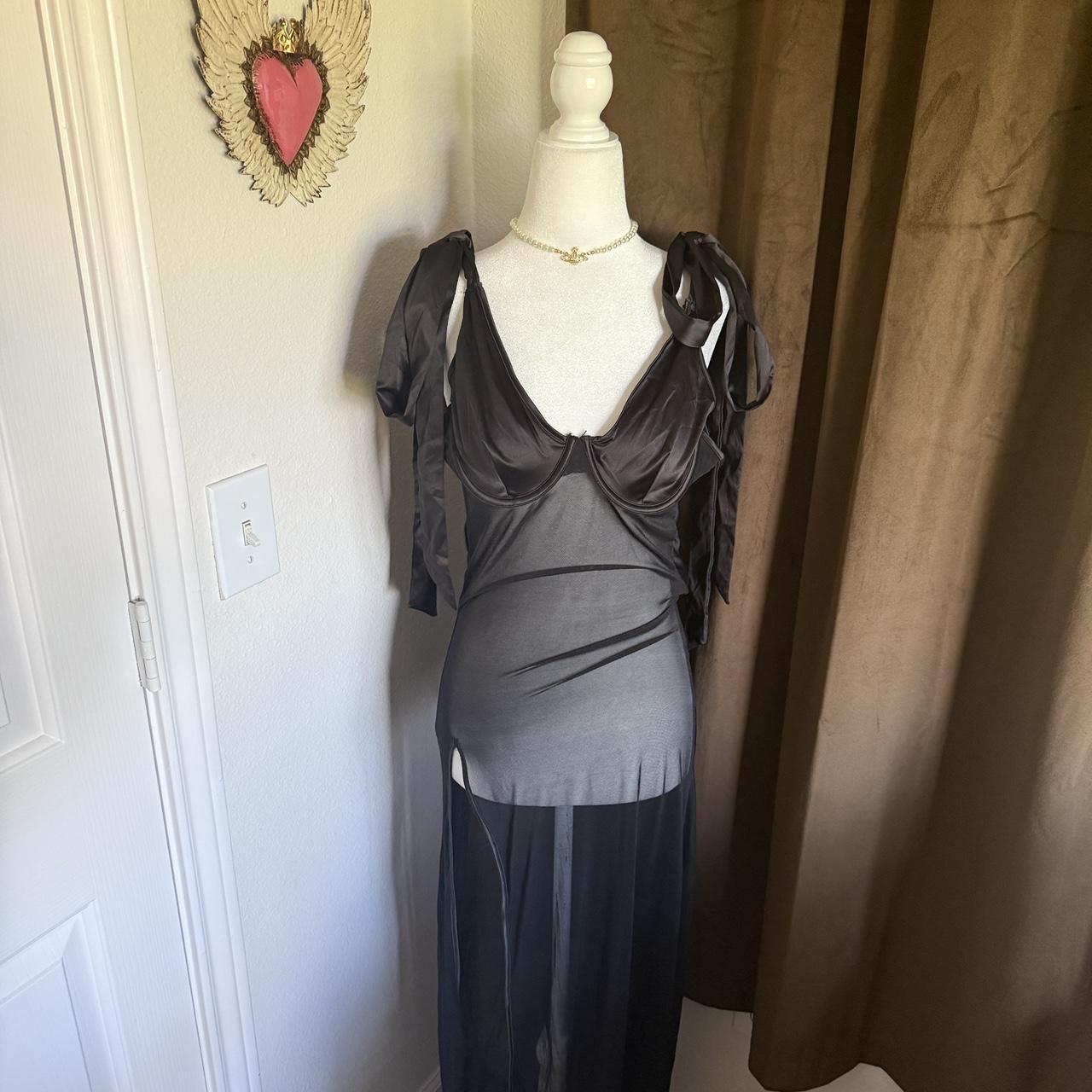 NWT Rare Frederick’s of Hollywood Sheer Melrose Maxi Dress