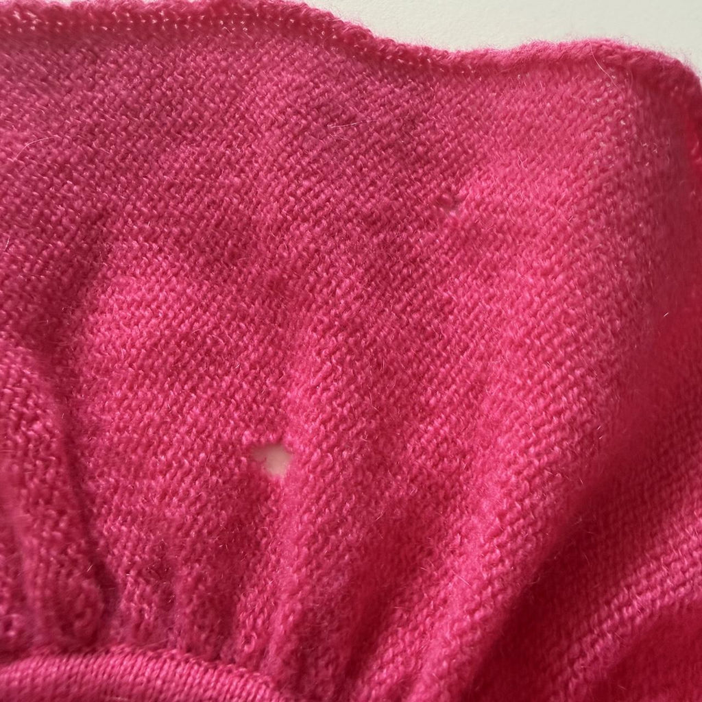 Minnie Rose Designer Cashmere Ruffled Girly Coquette Cardigan