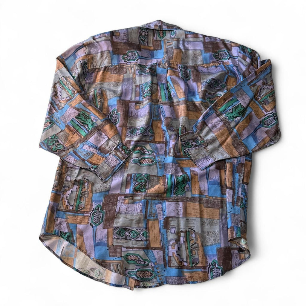 Vintage 1980s 1990s Jane Ashley Silk Beaded Button Up Whimsical Beaded