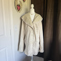 Dennis Basso White Shearling Penny Lane Coat Women’s XL