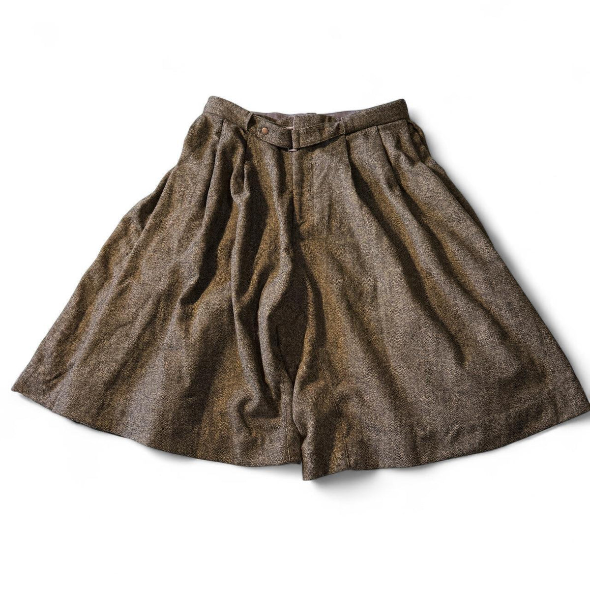Free People Brand NWT $178 Herringbone Wool Pleated Culotte Shorts