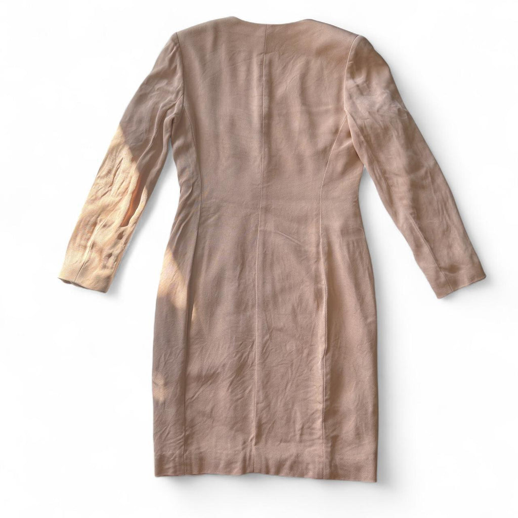 Vintage Ann Taylor Silk and Wool Blend Peachy Pink Double Breasted Blazer Dress