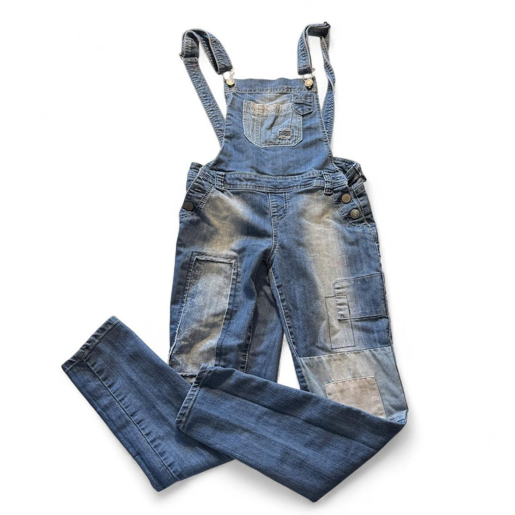 Rue21 Blue Denim Patchwork Overalls Size 3/4