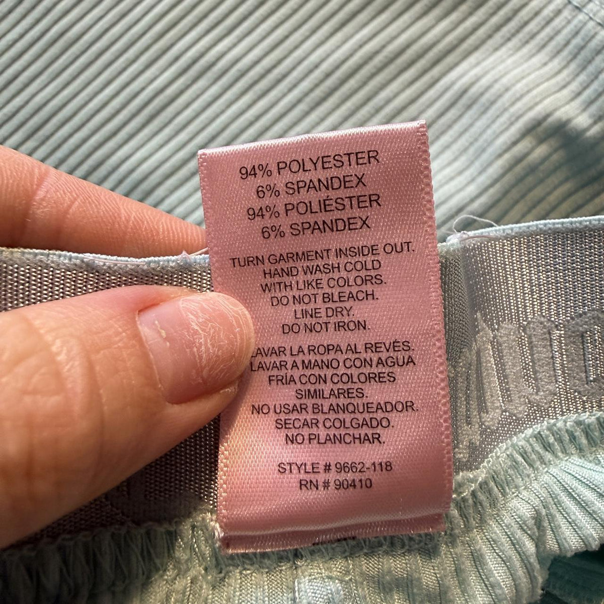 Juicy Couture Teal Pajama Sweatpants Ribbed Rhinestone Detail