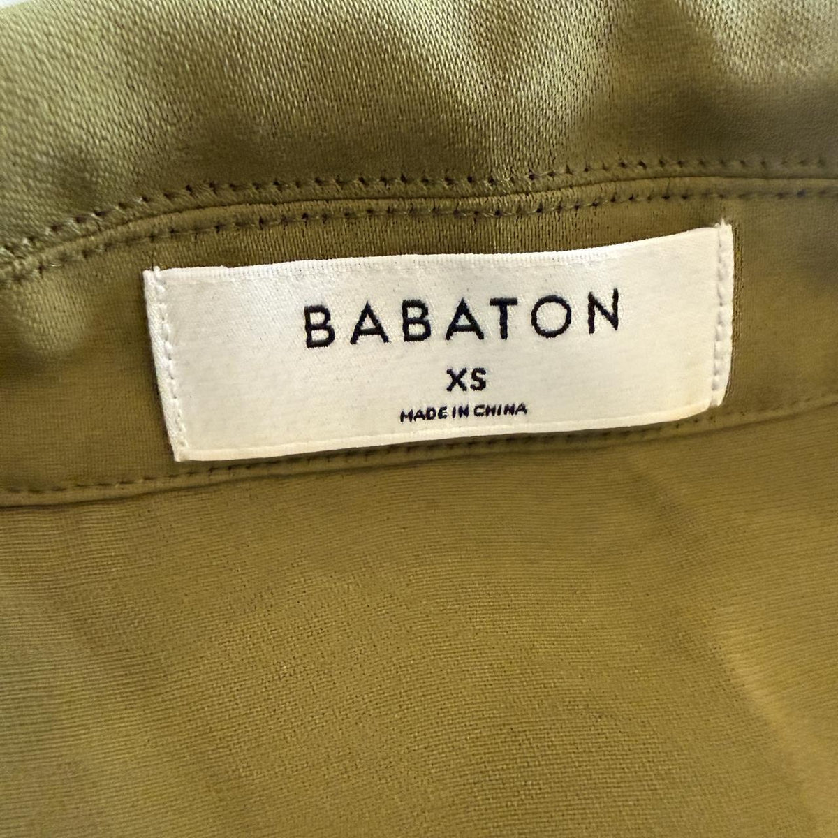 Aritzia Babaton Monacle Button Down Chartreuse Olive Blouse