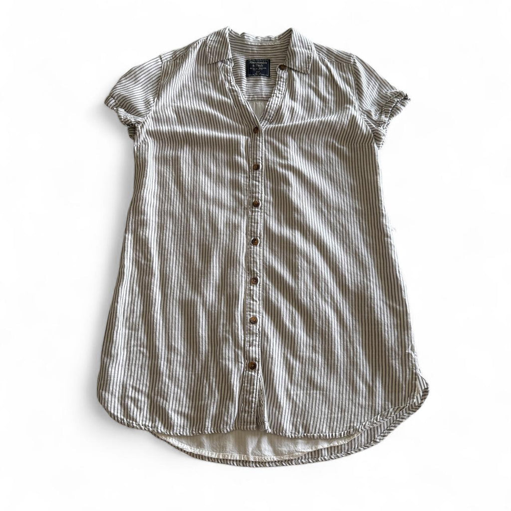 Abercrombie & Fitch Quiet Luxury Button Detail Mini Dress