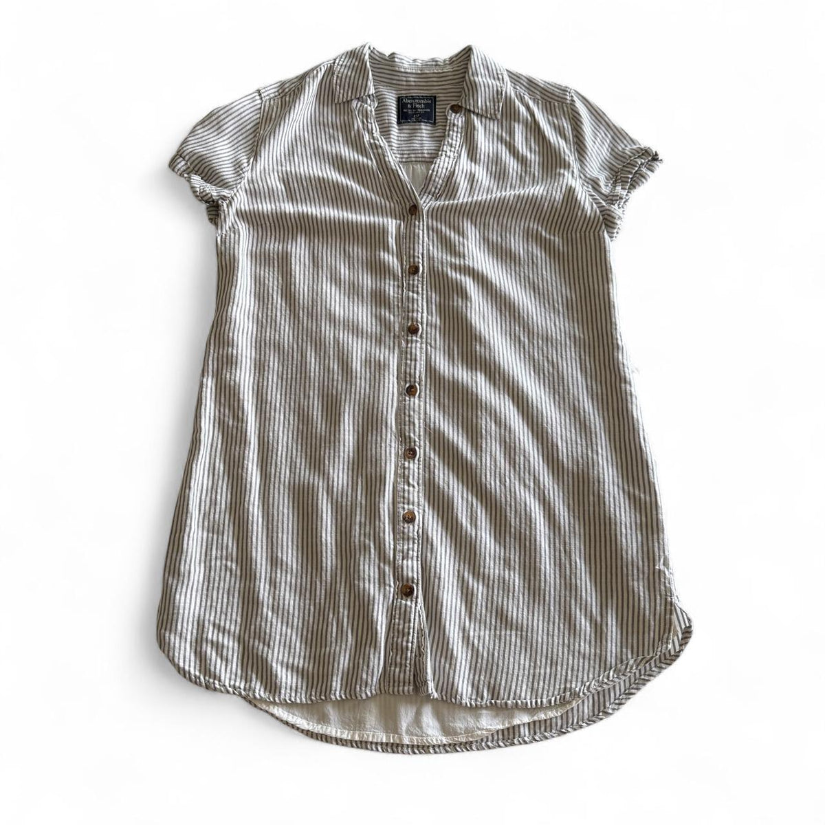 Abercrombie & Fitch Quiet Luxury Button Detail Mini Dress