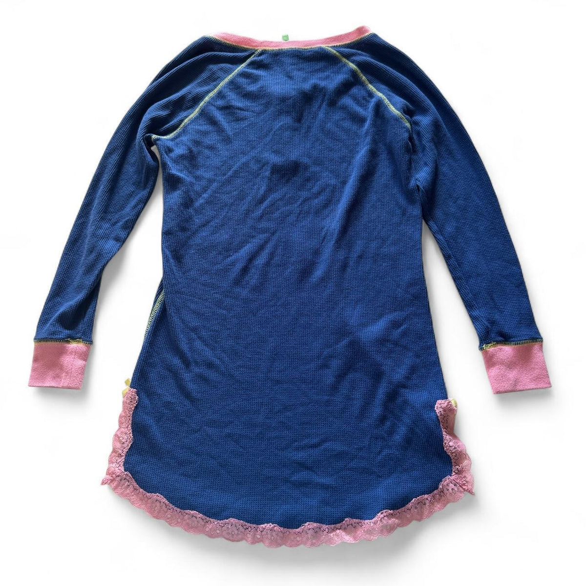 Y2K Honeydew Pajama Lingerie Tunic Ribbed Knit Mini Dress Fairycore Coquette