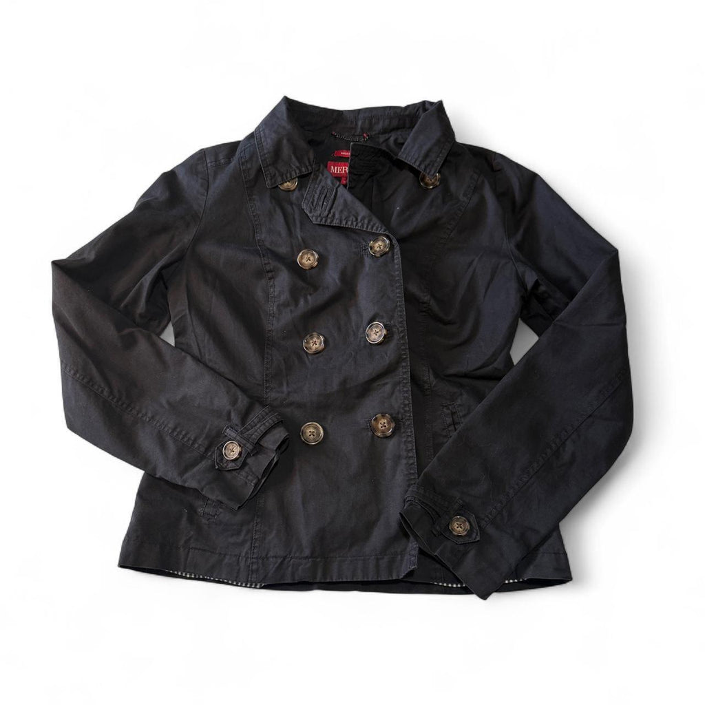 Merona Double Breasted Trench Lightweight Layering Water Repellent Coat