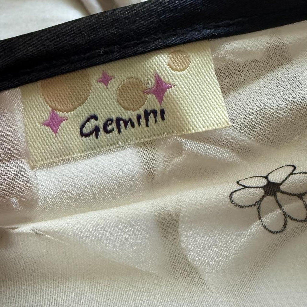 Gemini Sheer Kimono Floral Printed Robe Butterfly Batwing Silhouette Feminine Chic