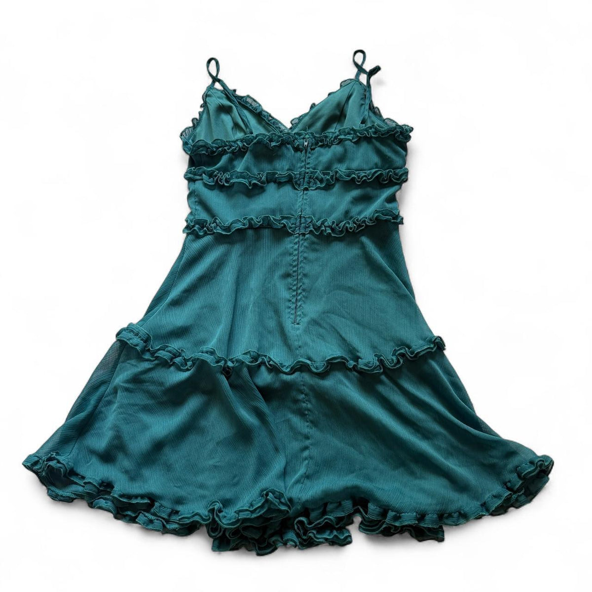 B. Darlin Turquoise Ruffled Mini Dress Mermaid Fairycore