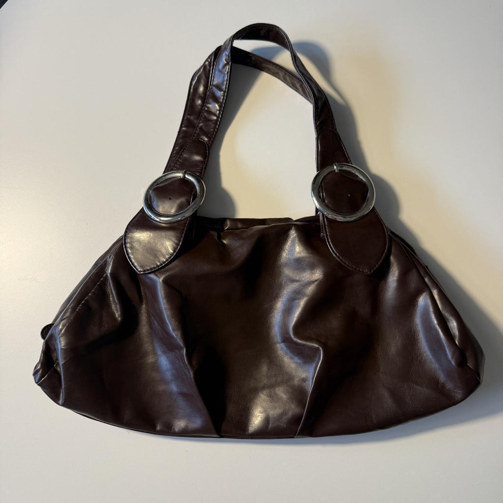 Faux Leather Shoulder Slouchy Hobo Bag Fall Winter Boho Chic
