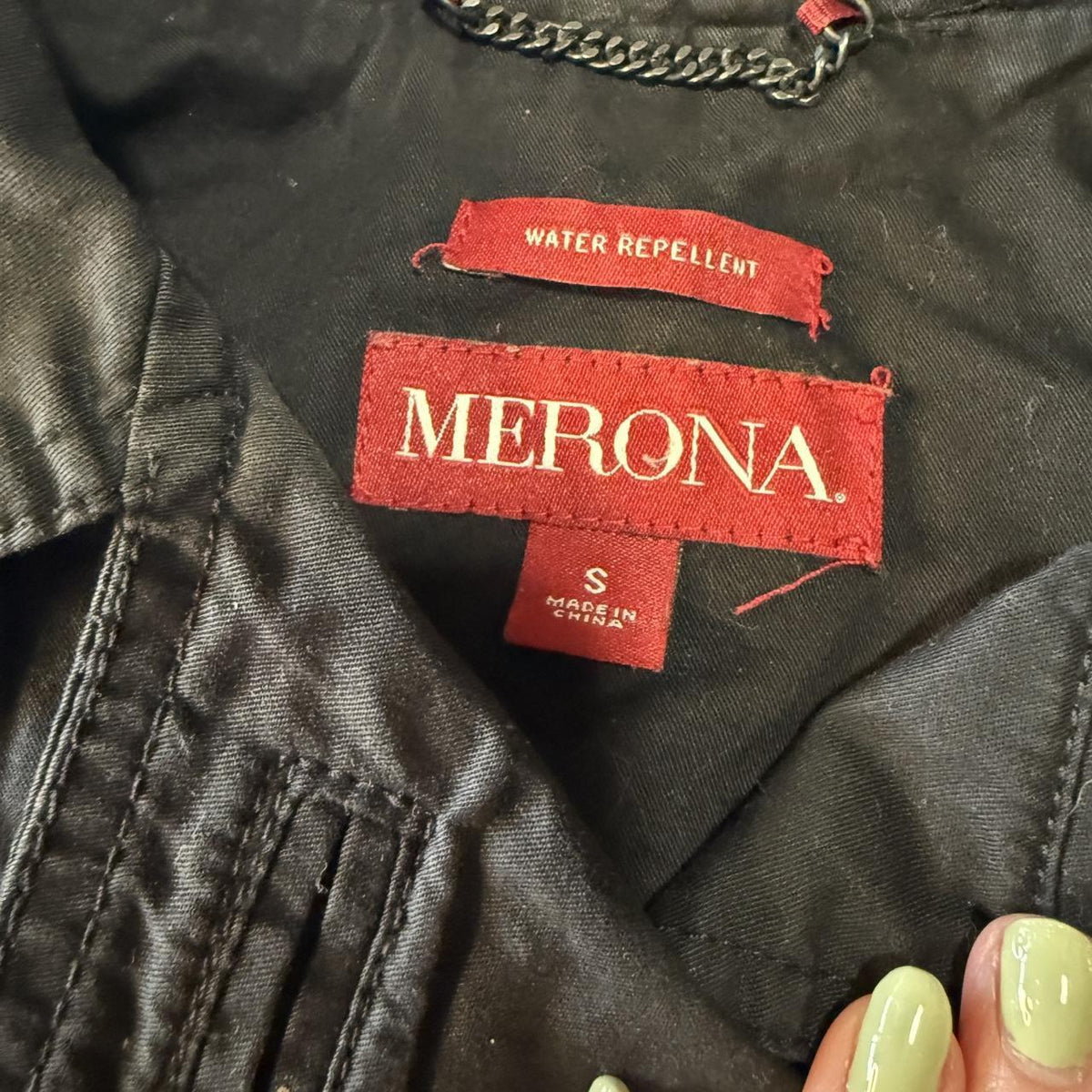 Merona Double Breasted Trench Lightweight Layering Water Repellent Coat