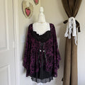 Victorian Gothic Costume Top Flare Sleeve Halloween Renaissance Fair
