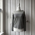 Jean Paul Gaultier Striped Sparkly Knit Lightweight Sweater Excellent Condition