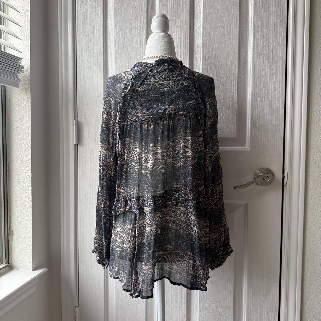 Isabel Marant Silk Sheer Frilly Blouse