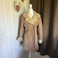 Vintage 1970’s Gartenhaus Penny Lane Shearling Suede Coat Double Breasted Spring Lamb