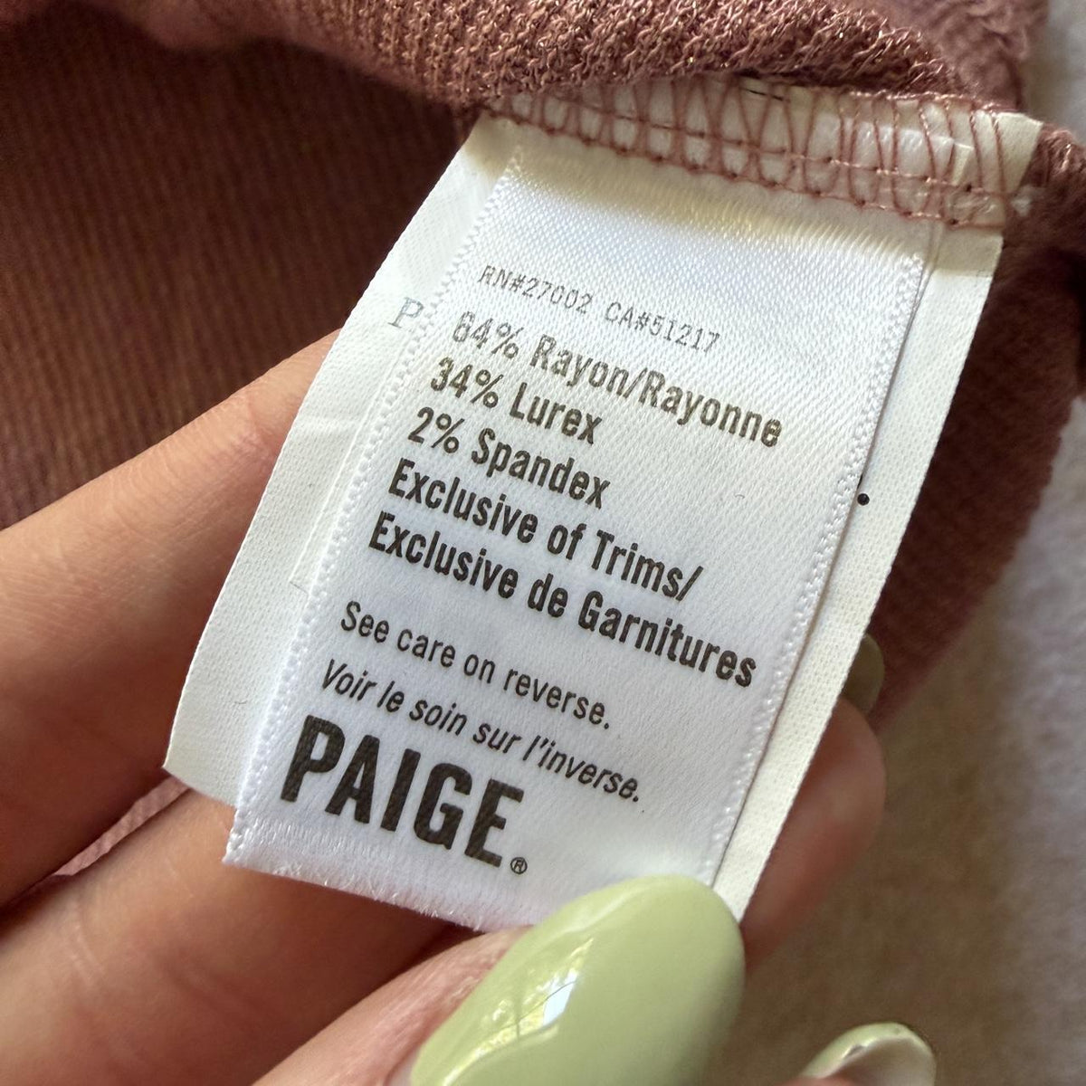 PAIGE Rainey Pink Metallic Ruffle Lace Up Sleeveless Knit Top Women's S