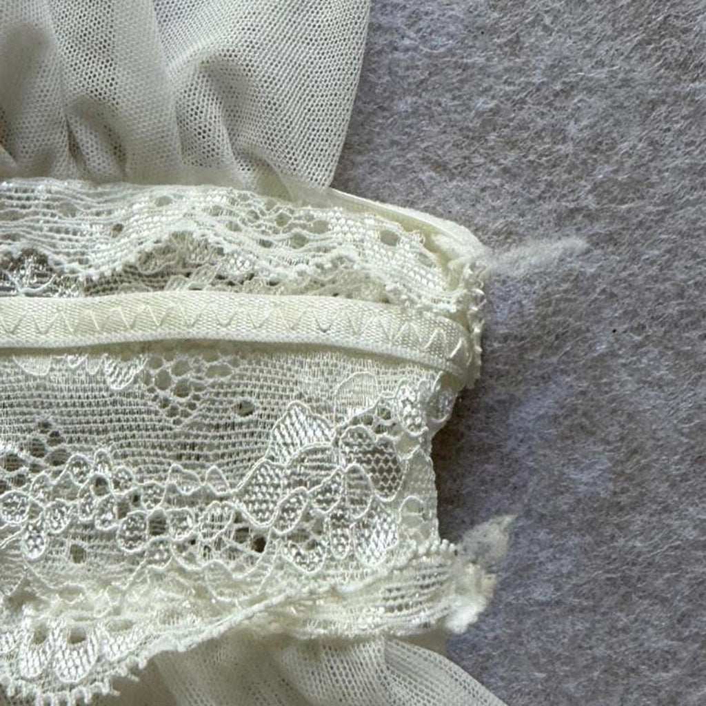 White Lace Babydoll Sheer Lingerie Top Chemise Bridal Sexy