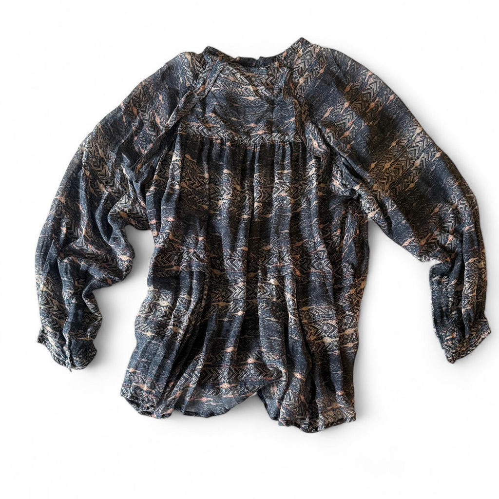 Isabel Marant Silk Sheer Frilly Blouse
