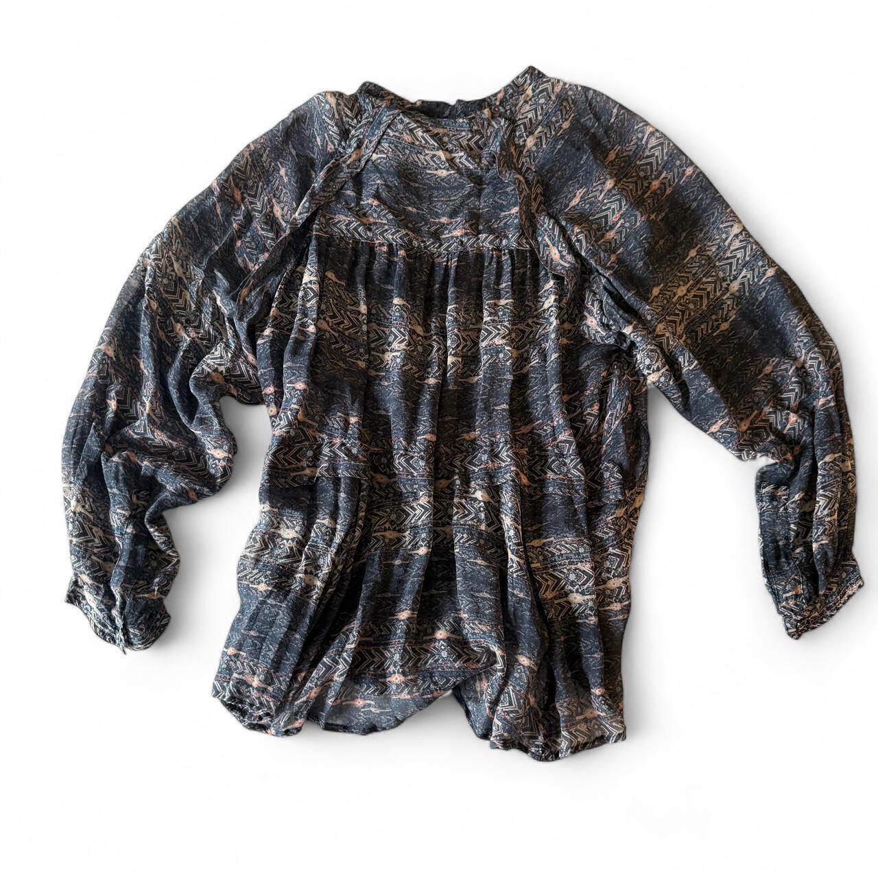 Isabel Marant Silk Sheer Frilly Blouse