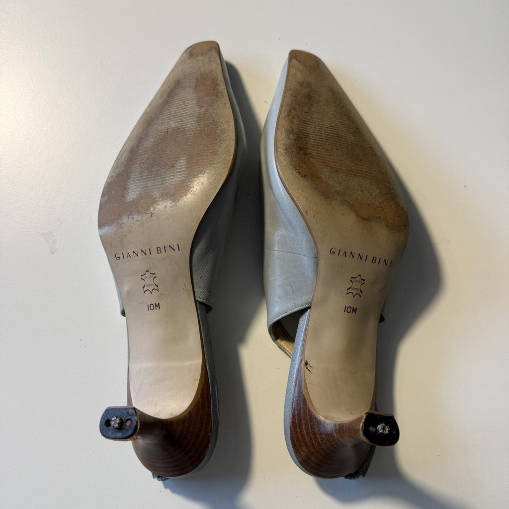 Gianni Bini Rococo Kitten Heels Bow Detail Marie Antoinette