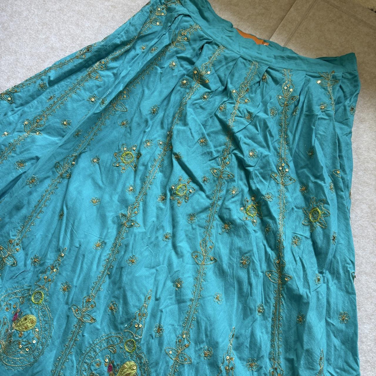 Sweet by Miss Me Vintage Y2K Boho Fairycore Ethereal Beaded Maxi Skirt