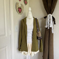 Aritzia Babaton Monacle Button Down Chartreuse Olive Blouse