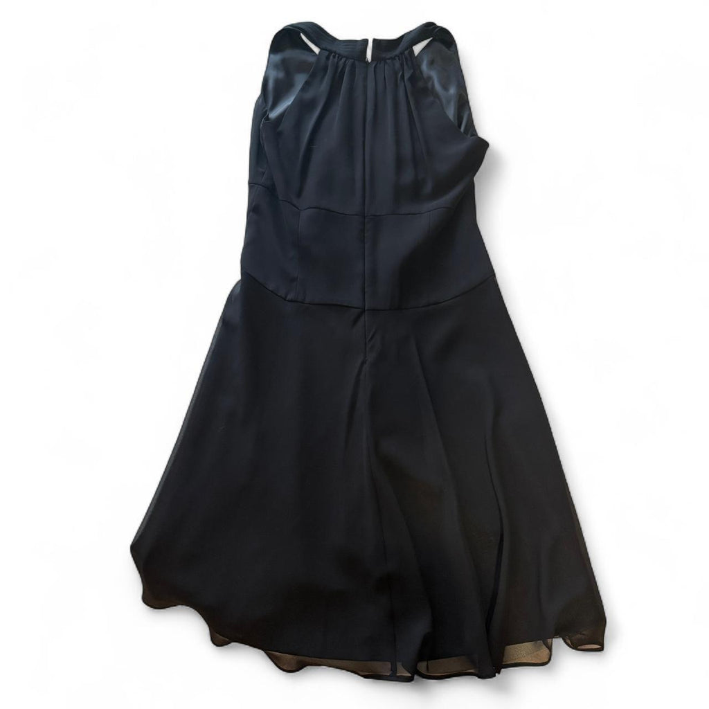 R&M Richards Sleeveless Black Beaded Cocktail Dress Y2K Formal