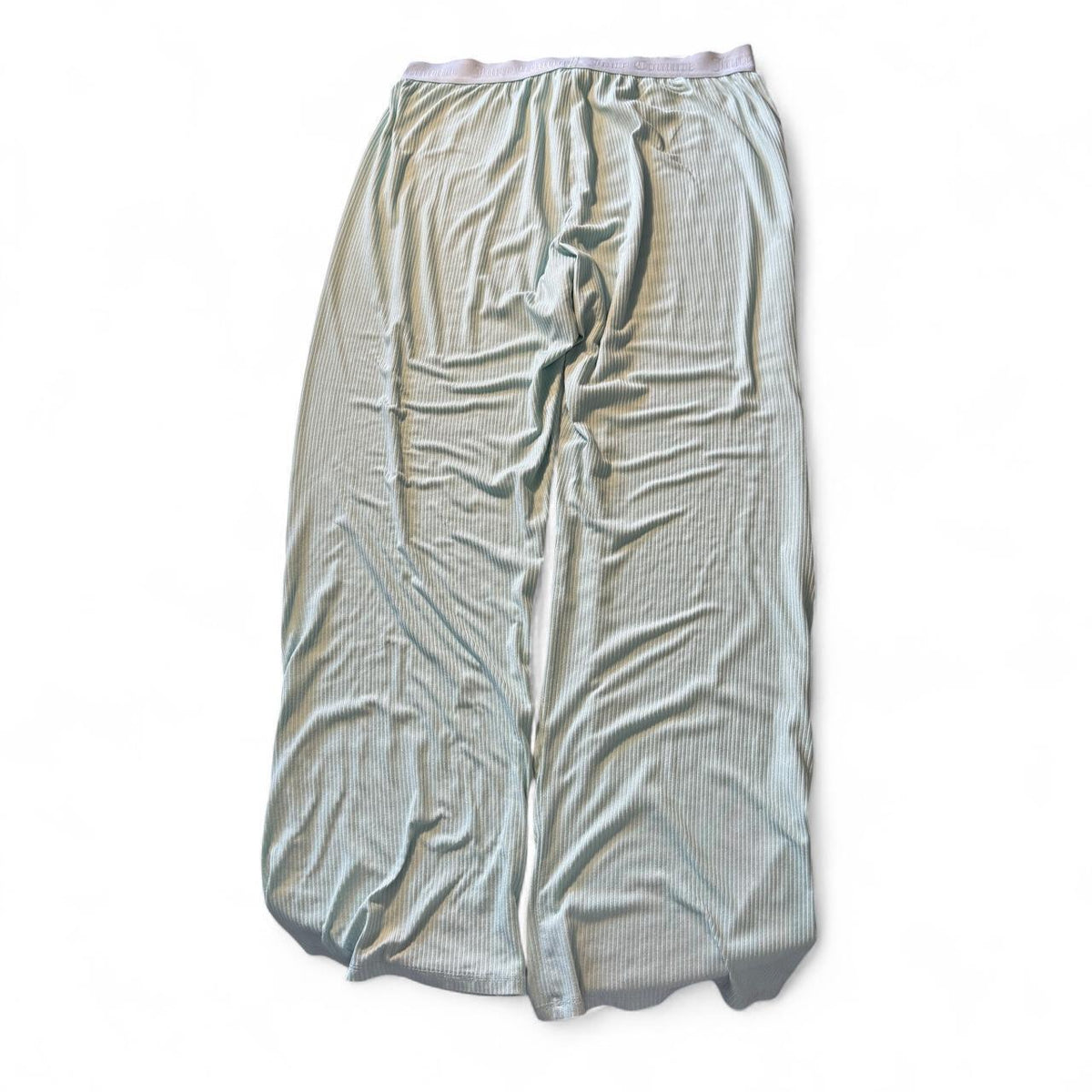Juicy Couture Teal Pajama Sweatpants Ribbed Rhinestone Detail