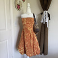 Vintage Retro Anthropologie Plenty by Tracy Reese Whimsical Strapless Bubble Hem