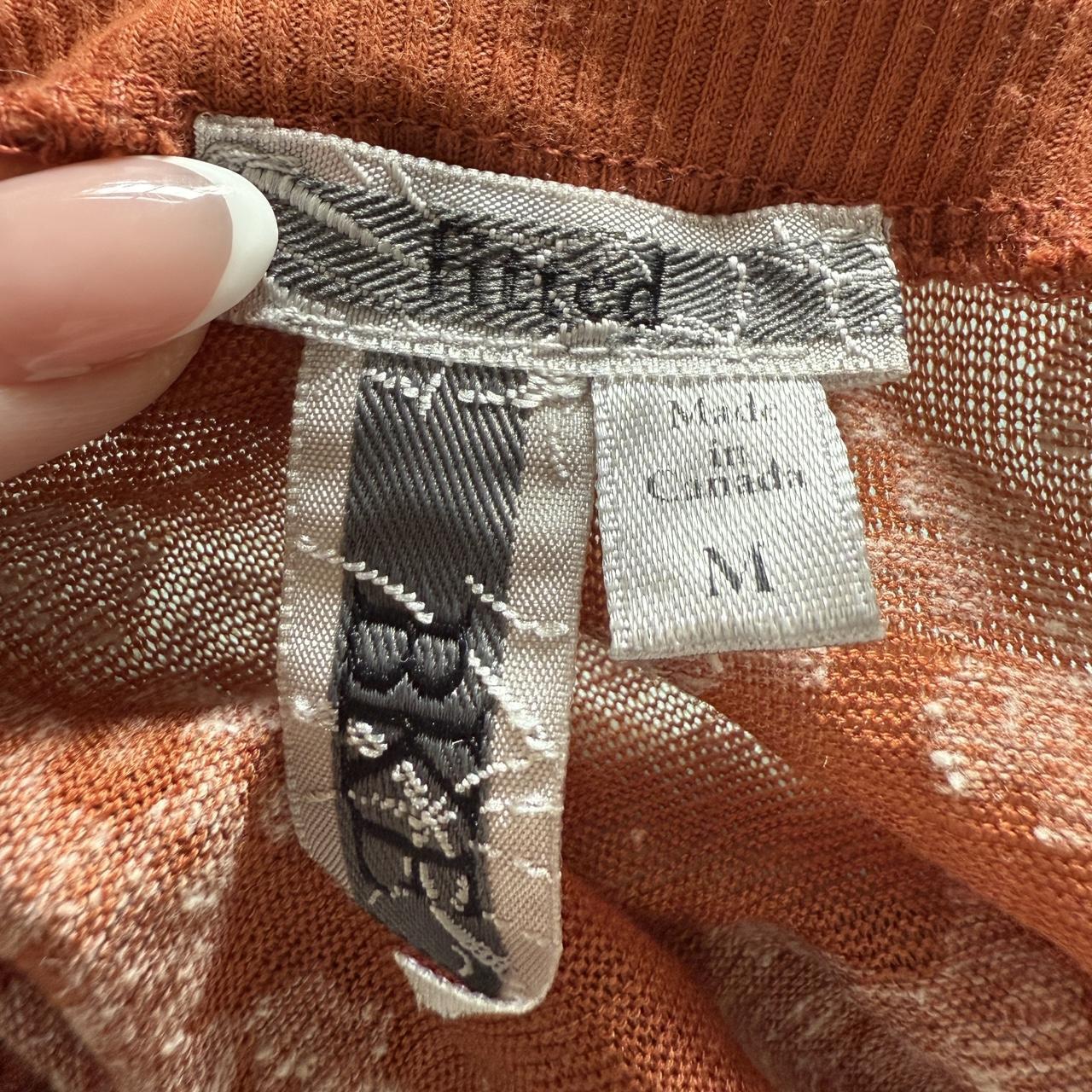 y2k 1990’s BKE Skater Girl Whimsical Orange Layering Long Sleeve T-Shirt Sequin
