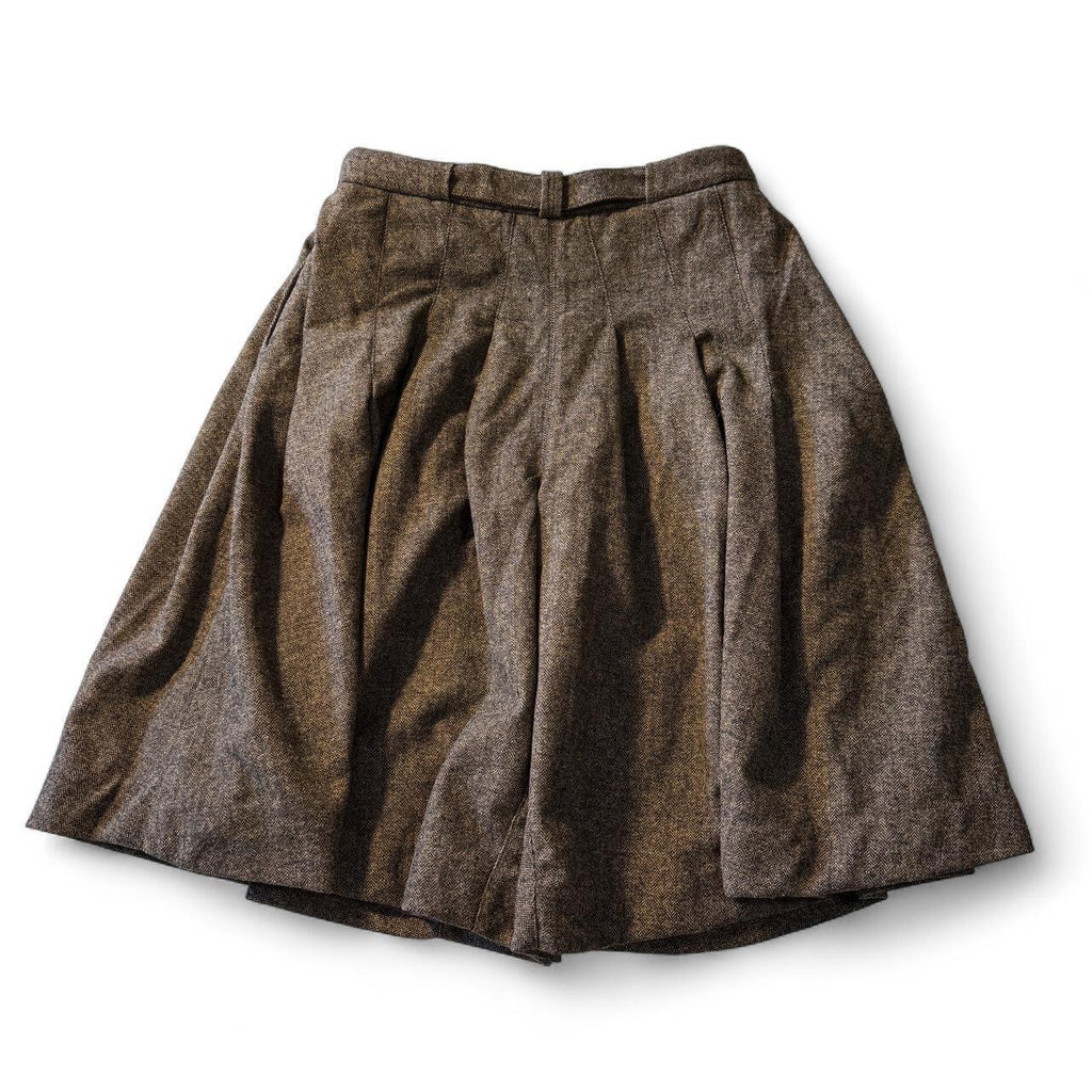 Free People Brand NWT $178 Herringbone Wool Pleated Culotte Shorts