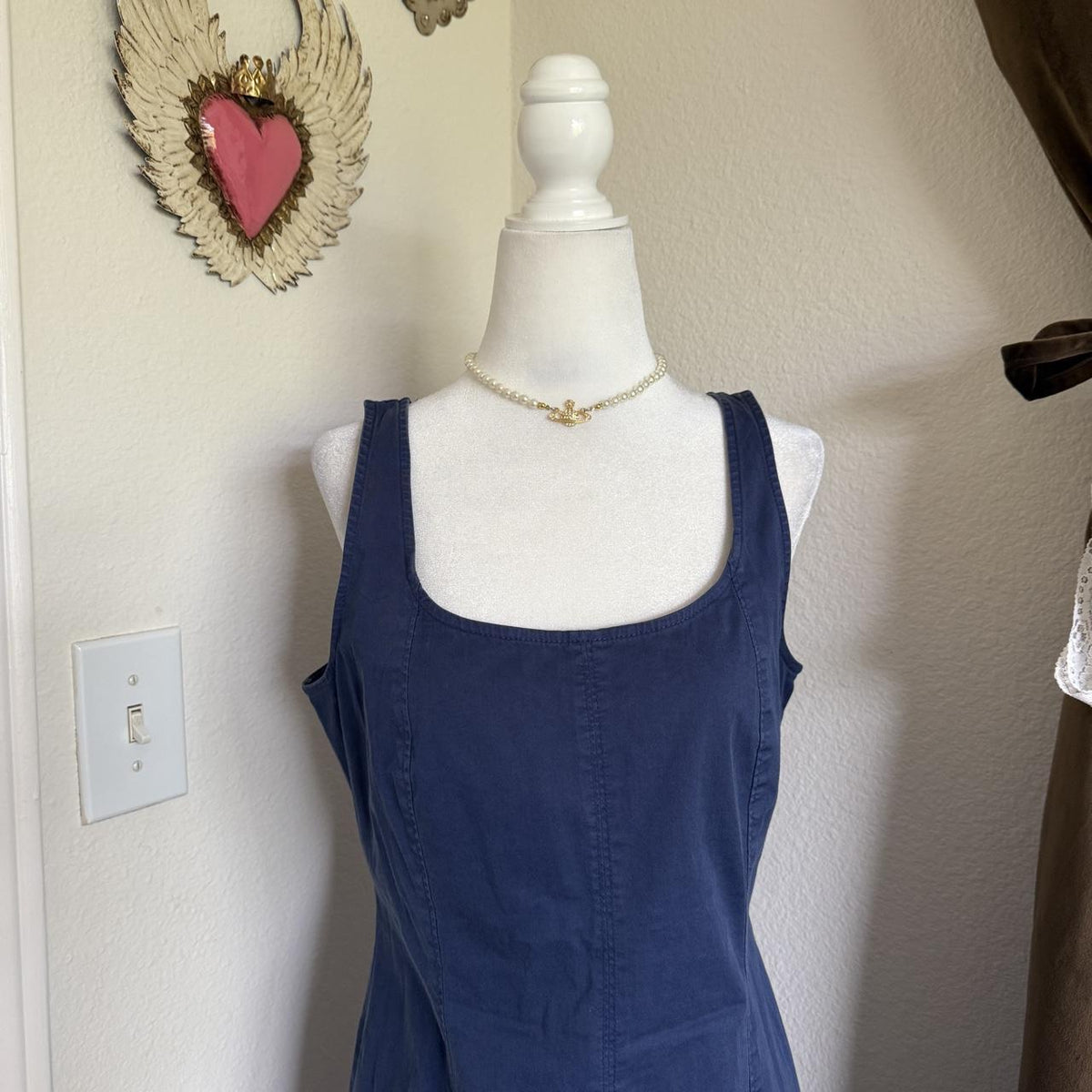 J. Crew Strapless Blue Midi Dress Casual Corporate Back to School