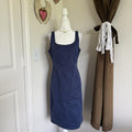 J. Crew Strapless Blue Midi Dress Casual Corporate Back to School