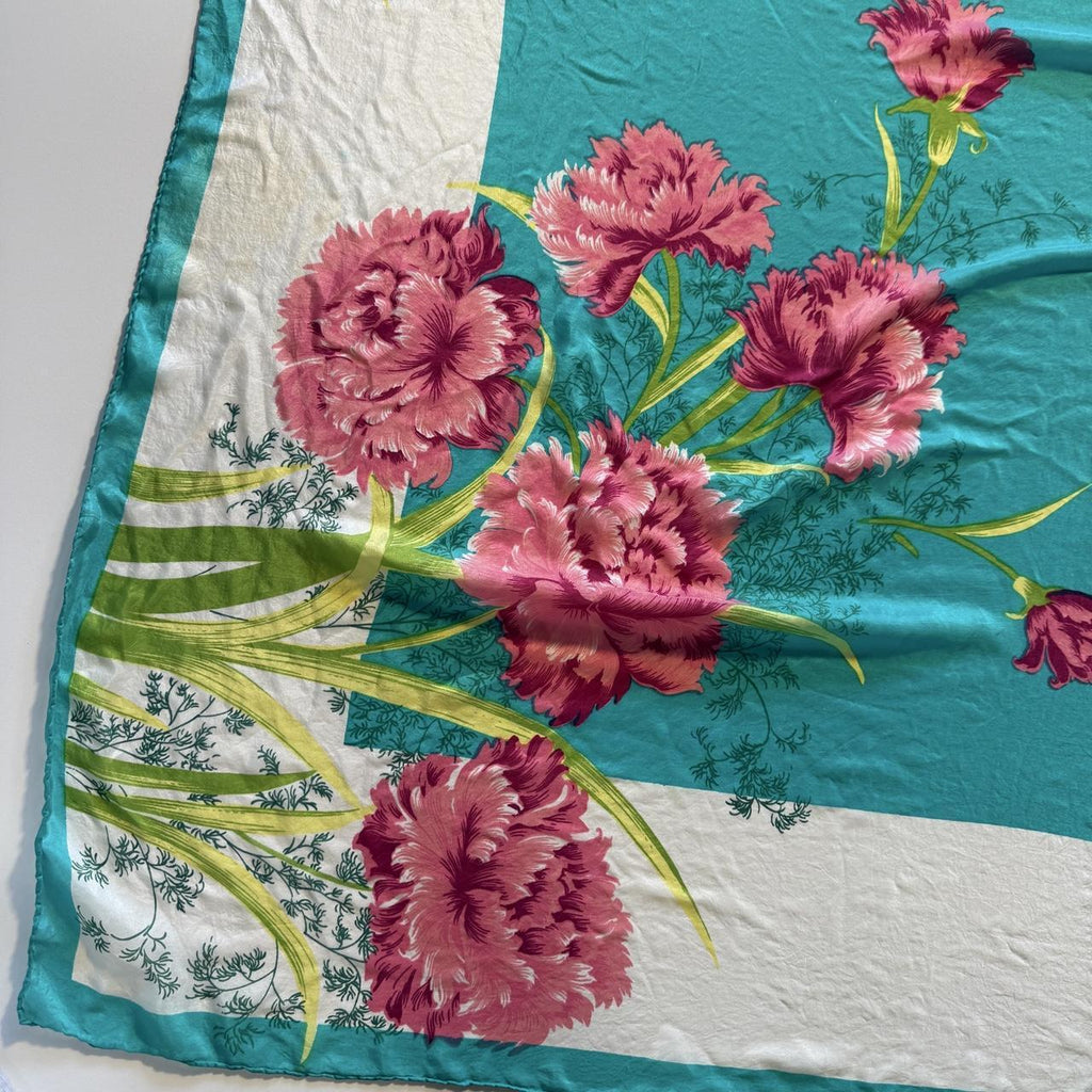 Silk Floral Vintage Scarf