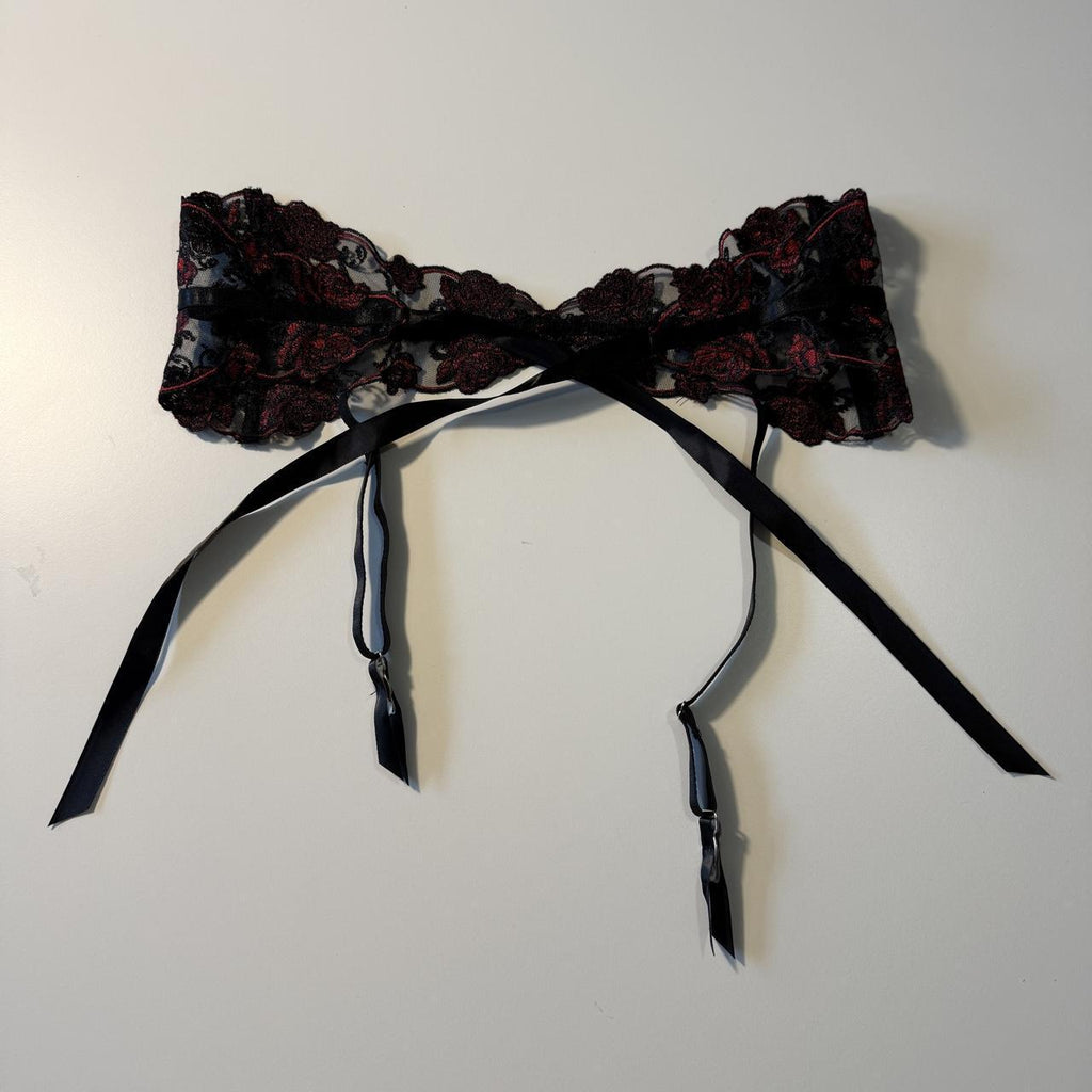 Garter Corset Belt Lingerie Accessory Size Small Bow Detail