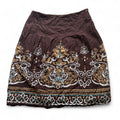 Harold's Vintage Floral Detail Brown Skirt