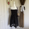 Y2K 2000s Forever 21 Romantic Strapless Coquette Dress with Tie Detail