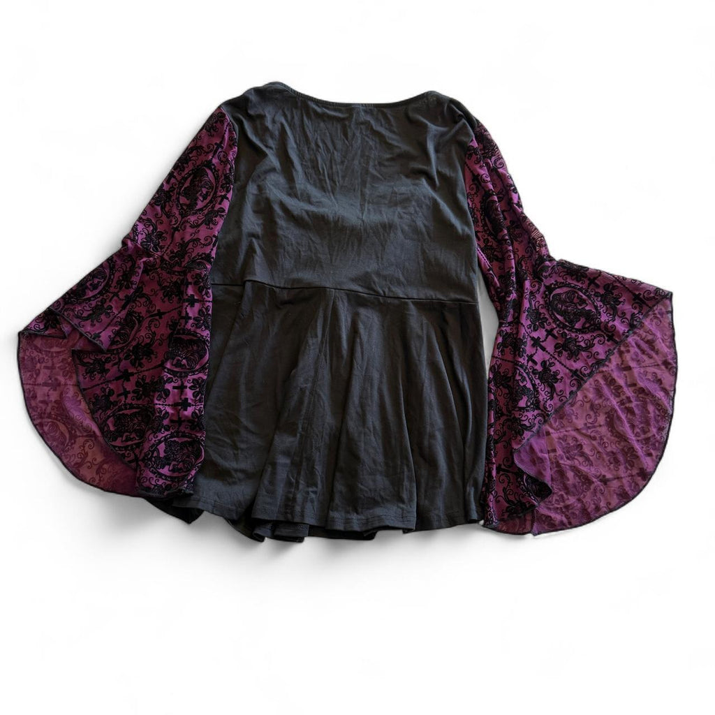 Victorian Gothic Costume Top Flare Sleeve Halloween Renaissance Fair