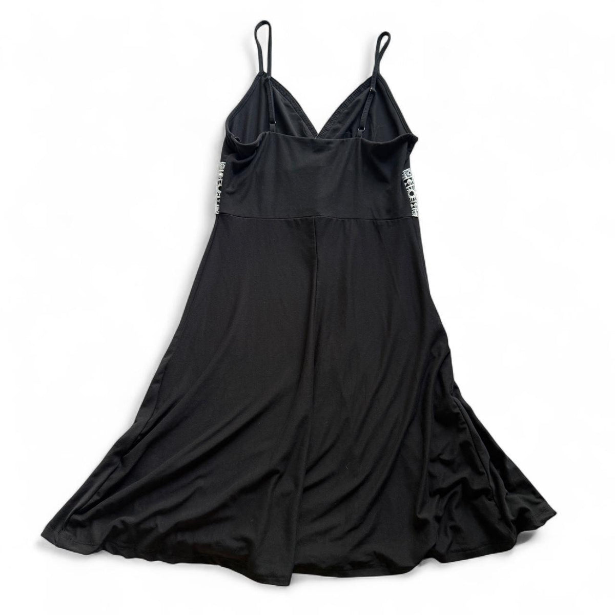 SO Lace Trim Babydoll Girly Slip Dress Black & White