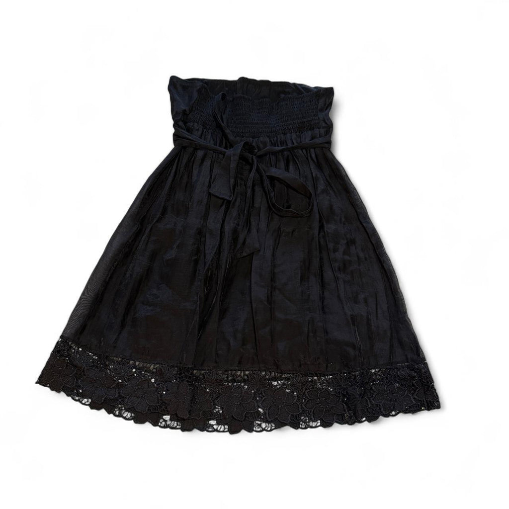Y2K 2000s Forever 21 Romantic Strapless Coquette Dress with Tie Detail