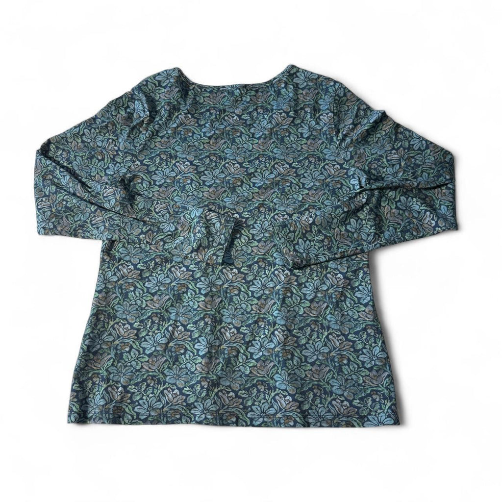 Peruvian Connection Ethical Pima Cotton Super Soft Long Sleeve Floral Top Womens