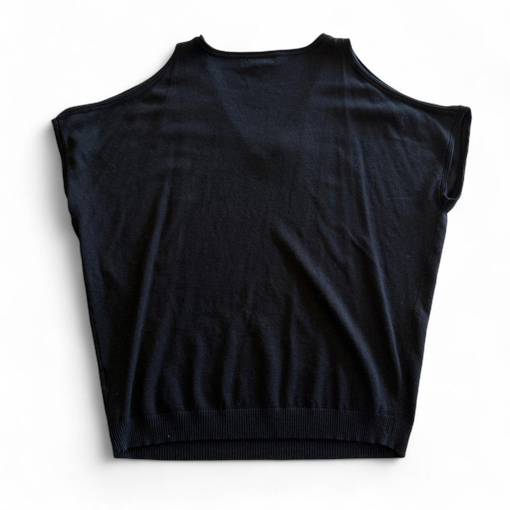 Joseph A. Grommet Detail Cold Shoulder Sweater