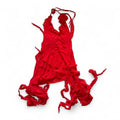 Fashion Nova Red Ruffles and Roses Mini Dress Size Medium