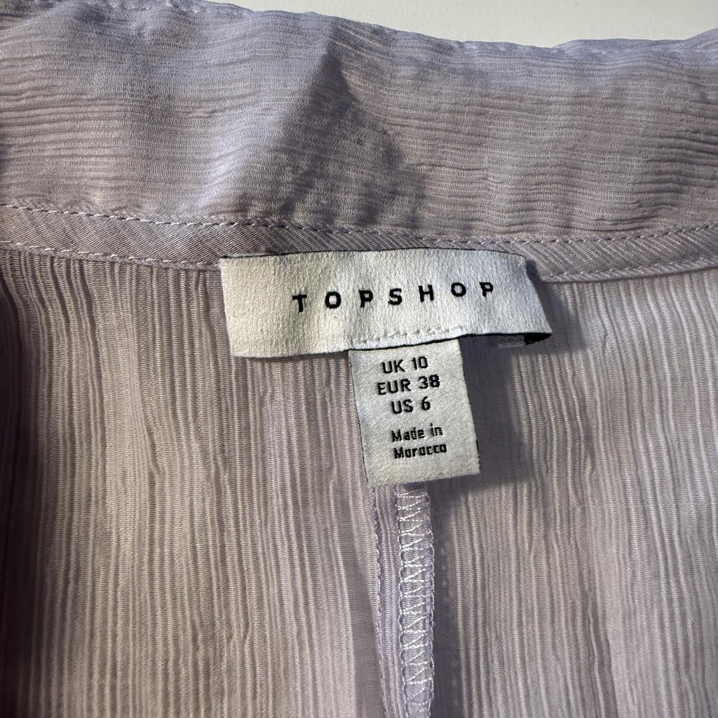 Topshop Wrap Tie Detail Flare Sleeve Blouse Corporate Office Siren Back toSchool