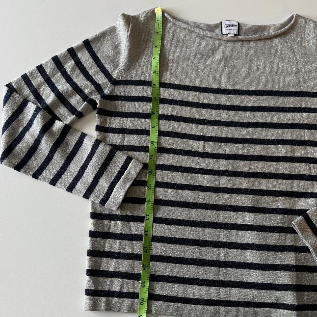 Jean Paul Gaultier Striped Sparkly Knit Lightweight Sweater Excellent Condition
