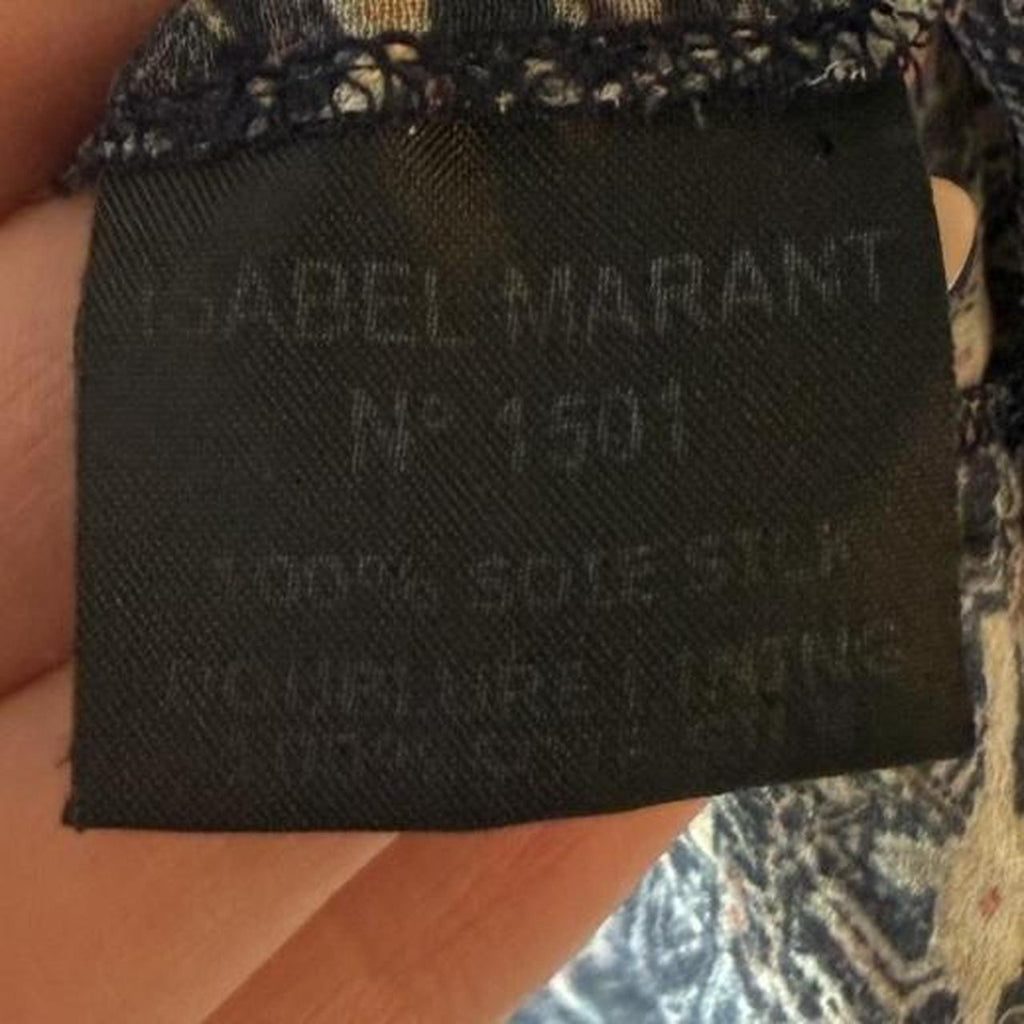 Isabel Marant Silk Sheer Frilly Blouse