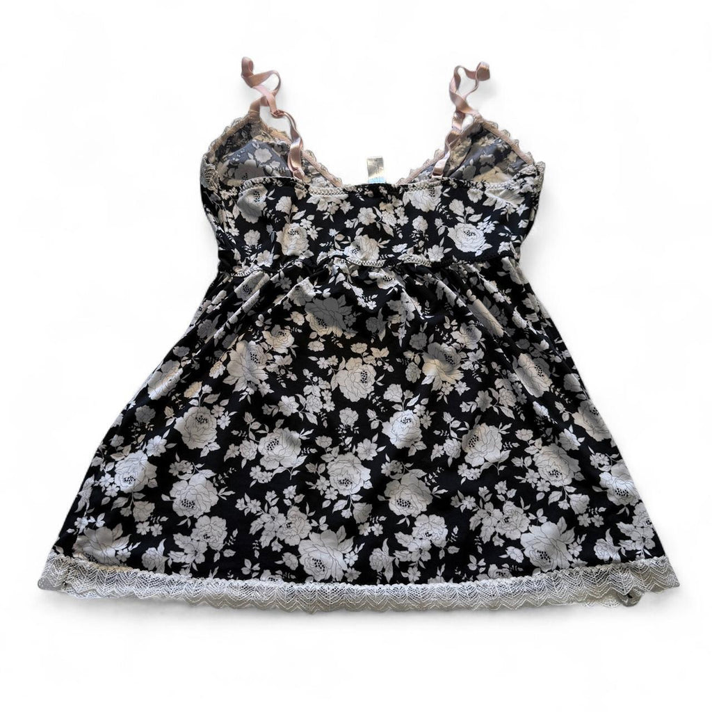 Marilyn Monroe Intimates Floral Lace Babydoll Cami Lace Trim Tank Top Coquette