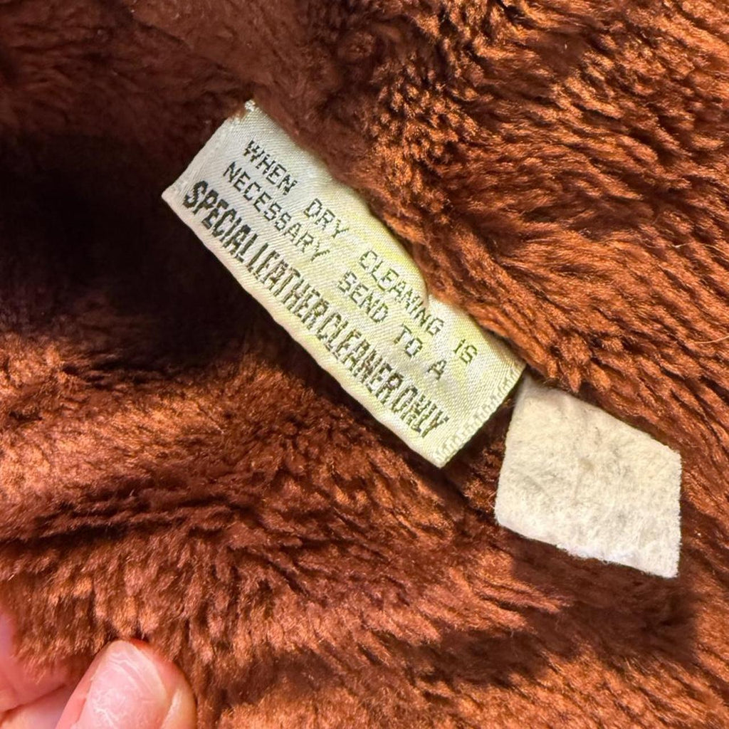 Vintage 1970s Berman's "The Leather Experts" Genuine Brown Leather Trench Coat